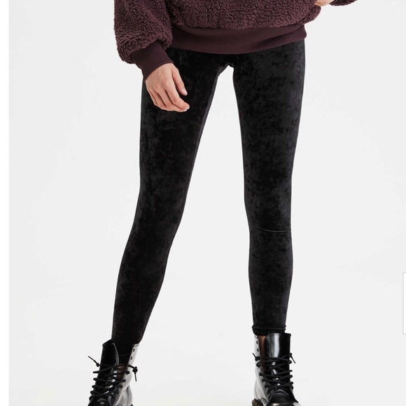 aerie Pants & Jumpsuits Crushed Velvet Leggings Aerie Poshmark